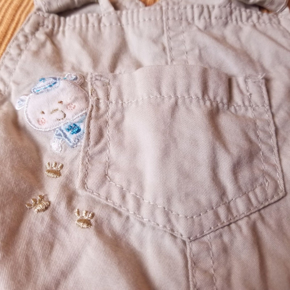 NWT! Children's Place Khaki Overalls size 12 Mos - Picture 6 of 7